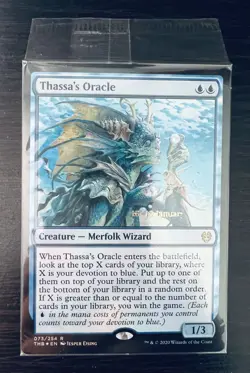 MTG - Thassa's Oracle Sealed Prerelease Foil misprinted date stamp - NM - Image 1