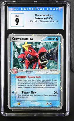 CRAWDAUNT EX 99/110 HOLO EX HOLON PHANTOMS POKEMON CGC 9 MINT - Image 1