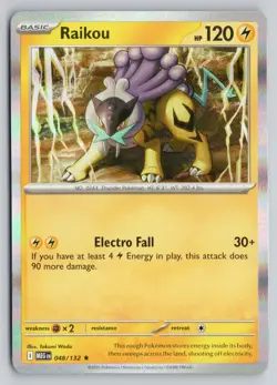 RAIKOU 048/132 RARE MEGA EVOLUTION POKEMON HOLO NM - Image 1