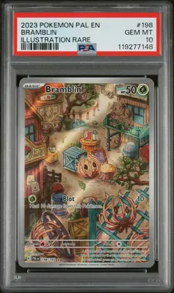 2023 POKEMON PAL EN-PALDEA EVOLVED ILLUSTRATION RARE #198 BRAMBLIN PSA 10 - Image 1