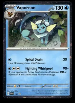 Vaporeon (Cosmos Holo) SVP 168 Prismatic Evolutions Promo Pokemon NM - Image 1
