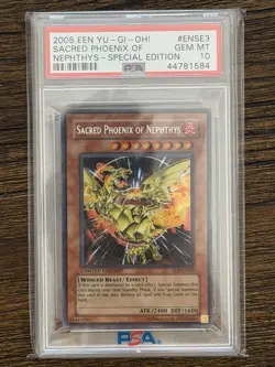 PSA 10 2005 YU-GI-OH! ELEMENTAL ENERGY SPECIAL EDITION ENSE3 SACRED PHOENIX🐦‍🔥 - Image 1