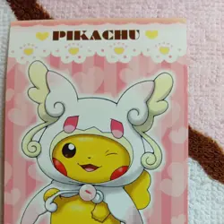 Pikachu Poncho Wearing Audino Pokemon Card Vintage Nintendo Bandai Japan 2015 - Image 4