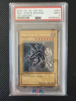 PSA 9 2003 YU-GI-OH! Starter Deck: JOEY 1ST Edition #001 RED-EYES B. DRAGON - Image 1