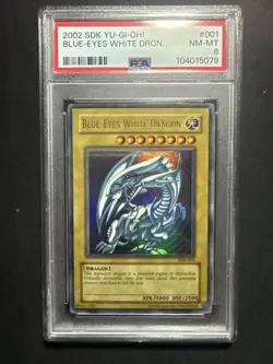 Yugioh Psa 8 Blue-Eyes White Dragon SDK-001 Starter Deck: Kaiba Unlimited - Image 1