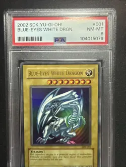 Yugioh Psa 8 Blue-Eyes White Dragon SDK-001 Starter Deck: Kaiba Unlimited - Image 3