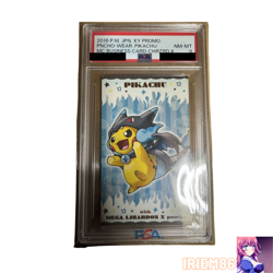 PSA 8 Pikachu Poncho Wearing Charizard X Pokemon Card Nintendo Bandai Japan 2016 - Image 1