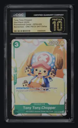 2025 One Piece Tony Tony Chopper Official Event Exclusive #OP09-029 CGC PRI 10 - Image 1