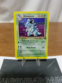 Pokemon Nidoqueen TCG Jungle Holo Card 7/64 Unlimited Rare MP Condition Vintage - Image 1
