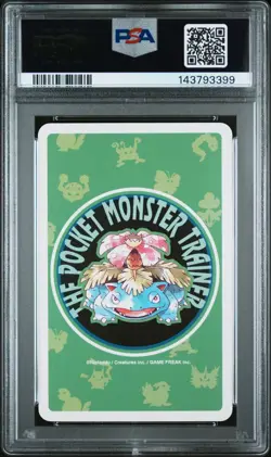 1996 Pokemon Green/Venusaur Poker Card Wartortle 4 of Hearts PSA 10 - Image 2