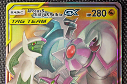 2019 Arceus Dialga & Palkia GX 156/236 Tag Team Cosmic Eclipse Pokemon TCG Card - Image 3