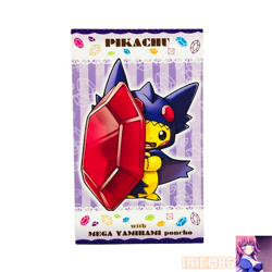 Pikachu Poncho Wearing Sableye Pokemon Card Vintage Nintendo Bandai Japanese #02 - Image 1