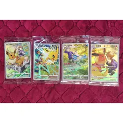 Pokemon TCG Chinese Blue's Jolteon Flareon Vaporeon Eevee CHR 4 Card Sealed - Image 1