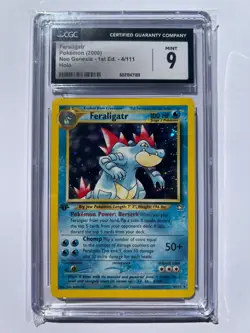FERALIGATR 1st Edition Pokemon Card #5 5/111 Neo Genesis Holo CGC 9 - Image 1