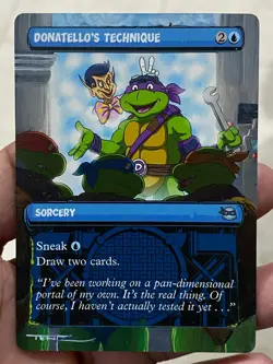 Donatellos Technique Teenage Mutant Ninja Turtles Hand Painted Altered Art Tentz - Image 1