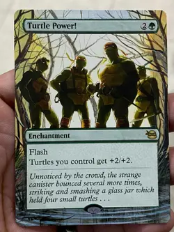 Turtle Power! MTG Teenage Mutant Ninja Turtles Hand Painted Altered Art Tentz - Image 1