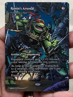 Ronin's Arsenal MTG Teenage Mutant Ninja Turtles Hand Painted Altered Art Tentz - Image 1