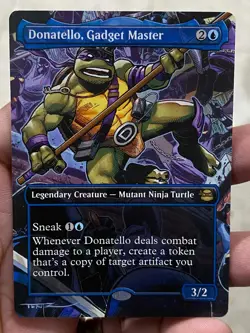 Donatello, Gadget Master MTG Mutant Ninja Turtles Hand Painted Altered Art Tentz - Image 1