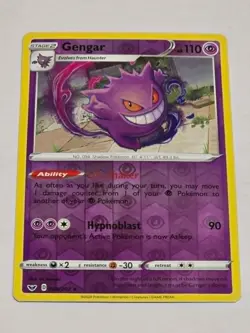 Pokemon Gengar 085/202 Swsh01 Sword & Shield Holo Rare Reverse (English) NM/M! - Image 1