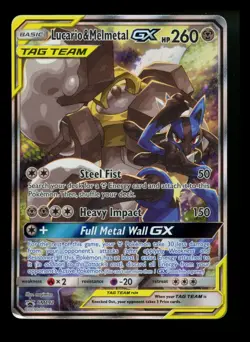 Lucario & Melmetal GX SM192 Black Star Promo 2019 Alt Art Holo Pokemon Card TCG - Image 1