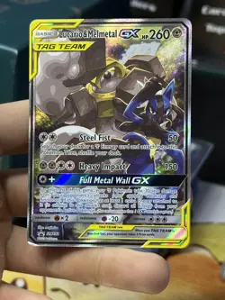 Lucario & Melmetal GX SM192 Black Star Promo 2019 Alt Art Holo Pokemon Card TCG - Image 3