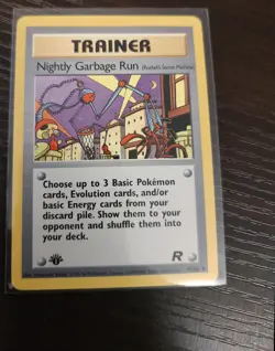 2000 Pokemon Team Rocket First Edition Nightly Garbage Run #77/82 MP - Image 1