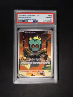 POKEMON 2025 MEG EN-MEGA EVOLUTION ILLUSTRATION RARE #146 MARSHADOW PSA 10 - Image 1