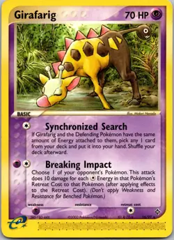 POKEMON GIRAFARIG 16/97 RARE DRAGON NM/M - Image 1