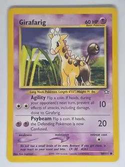 Girafarig 58/111 Unlimited C Pokemon Neo Genesis - Image 1