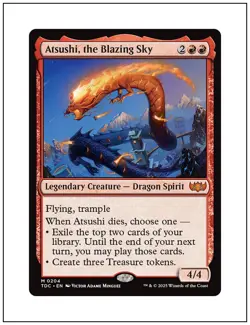 1x Atsushi, the Blazing Sky, Tarkir Dragonstorm Commander, Magic MTG NM - Image 1