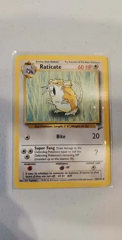 Pokemon Raticate 058/130 Base Set 2 Regular - Image 1