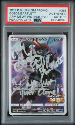 PSA 10 auto Armored Mewtwo SIGNED by Jay Goede; Pokemon #365 - Image 1