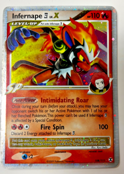 Infernape Lv.X 108/111 Rising Rivals Ultra Rare Holo - Pokemon TCG - NM - SWIRL - Image 2