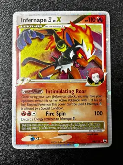 Infernape Lv.X 108/111 Rising Rivals Ultra Rare Holo - Pokemon TCG - NM - SWIRL - Image 4