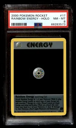2000 Pokemon Rocket Holo Rainbow Energy #17 PSA 8 ES6 - Image 1