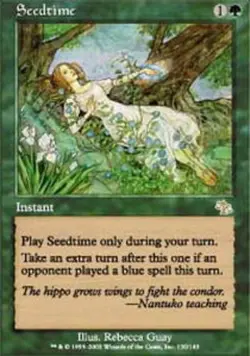 Heavy Play, English MTG Regular Seedtime Judgment Magic the Gathering - Image 1