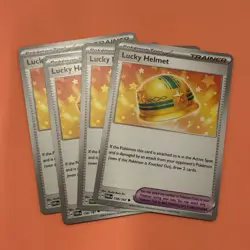 4x Lucky Helmet 158/167 (Playset) - Twilight Masquerade - x4 Playset Pokemon NM - Image 1