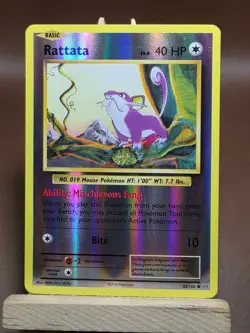 HP Pokemon TCG XY - Evolutions Rattata 66/108 Reverse Holo - Image 1