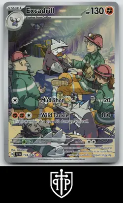 Pokemon - Excadrill 174/162 Temporal Forces - Illustration Rare - NM - Image 1