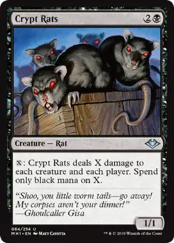 MTG magic cards 1x Crypt Rats Modern Horizons NM-Mint, English - Image 1