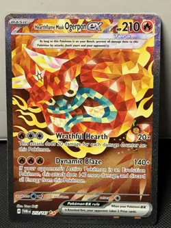 Hearthflame Mask Ogerpon ex 212/167 Special Illustration Rare Pokemon TCG - Image 1