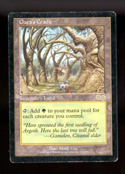 Magic MTG Urza's Saga Gaea's Cradle MODERATELY PLAYED MP *354 - Image 1