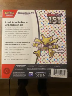 Pokemon TCG Scarlet & Violet 151 Alakazam ex Collection Box Promo Booster - Image 2