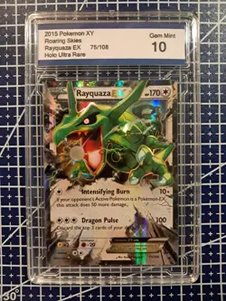2015 Pokemon XY Rayquaza EX Roaring Skies 75/108 Holo Gem Mint 10 - Image 2