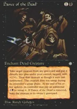 Heavy Play, English MTG Dance of the Dead Ice Age Magic the Gathering - Image 1