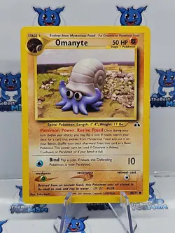 Omanyte 60/75 Pokemon Neo Discovery MP - Image 1