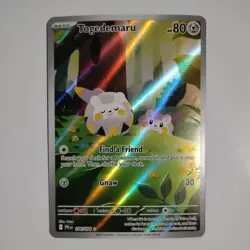 Togedemaru 104/094 Me02: Phantasmal Flames Illustration Rare Holo Pokemon NM - Image 1