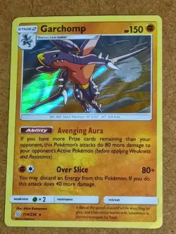 Garchomp 114/236 Holo Rare Unified Minds Pokemon Lightly Played - Image 1