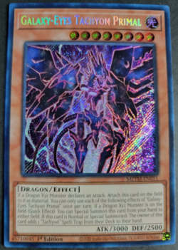 Yugioh - Galaxy - Eyes Tachyon Primal - MZTM-EN011 - Secret Rare - NM/M - Image 1