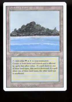 Magic MTG 3rd Edition Revised Tropical Island NEAR MINT NM *827 - Image 1